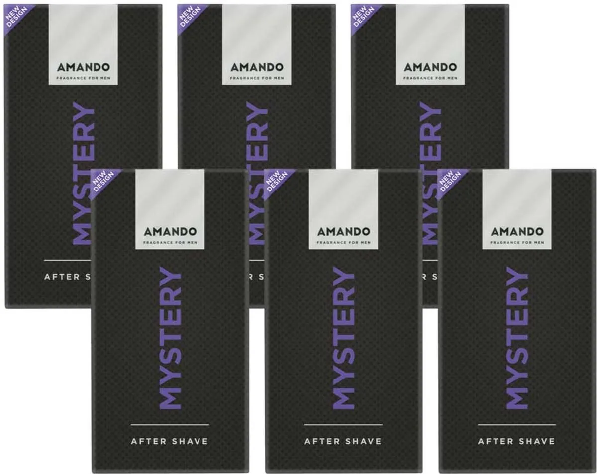 6x Amando Mystery Aftershave (50 ml)