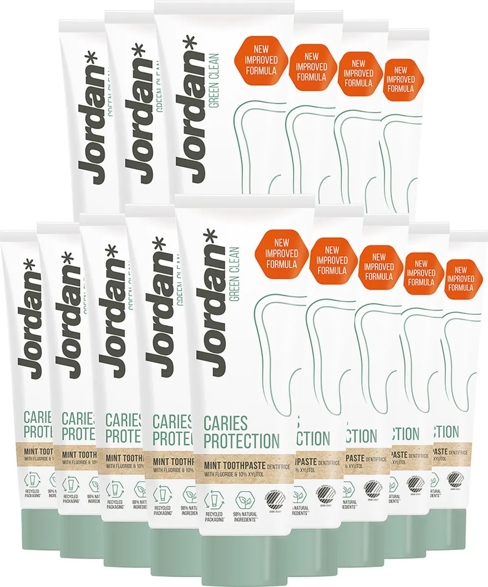 15x Jordan Tandpastagreen Clean Cavity Protection (75 ml)