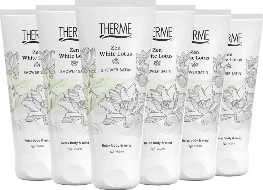 6x Therme Zen white lotus shower (200 ml)