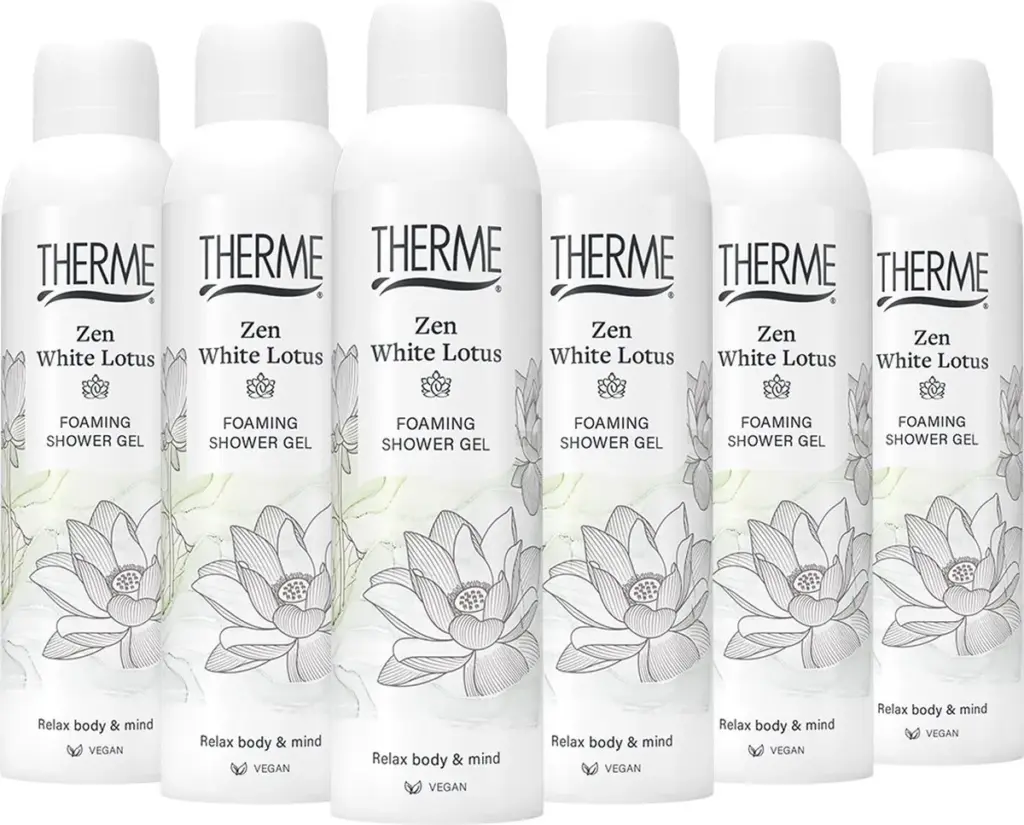 6x Therme Zen white lotus showergel (200 ml)