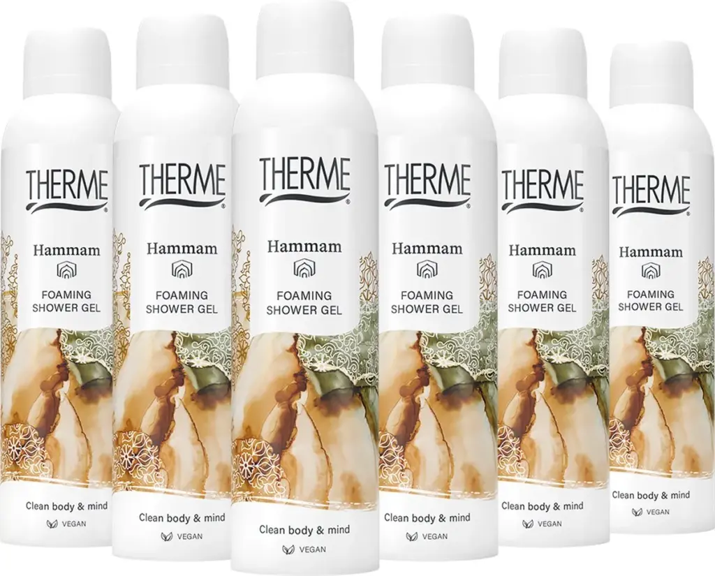 6x Therme Hammam foaming showergel (200 ml)
