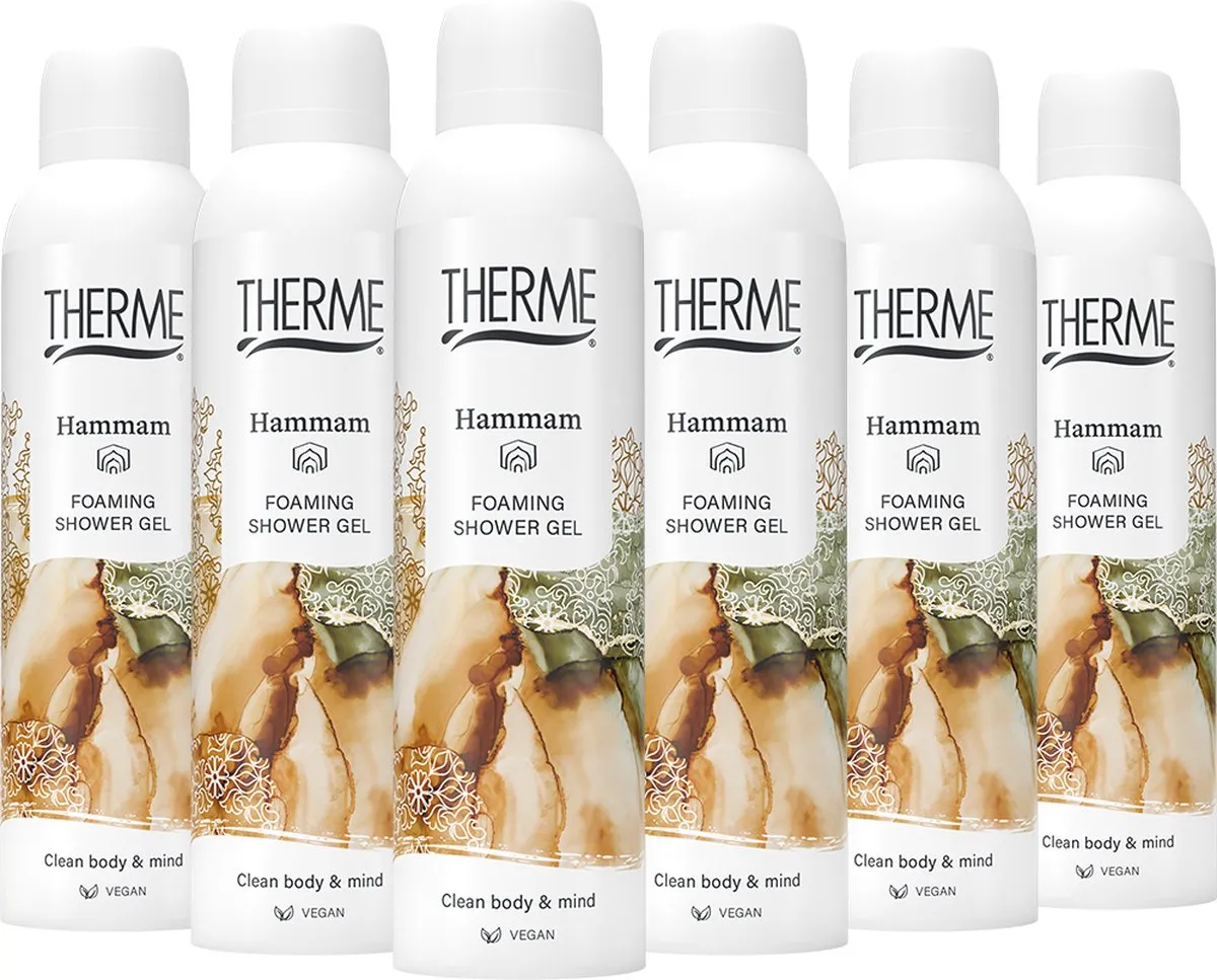 6x Therme Hammam foaming showergel (200 ml)