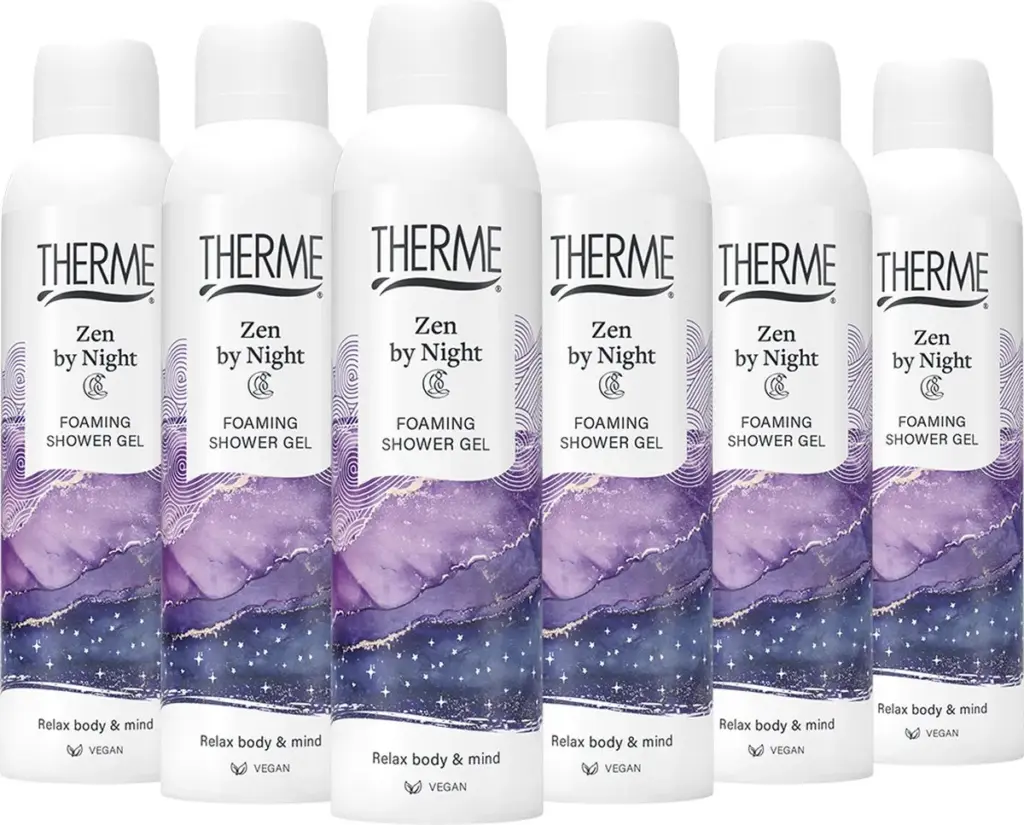 6x Therme Zen by night foaming showergel (200 ml)