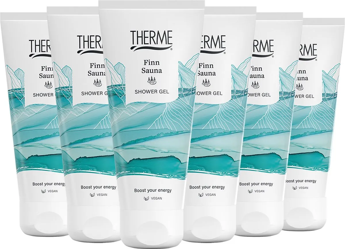 6x Therme Finn sauna fresh showergel (200 ml)
