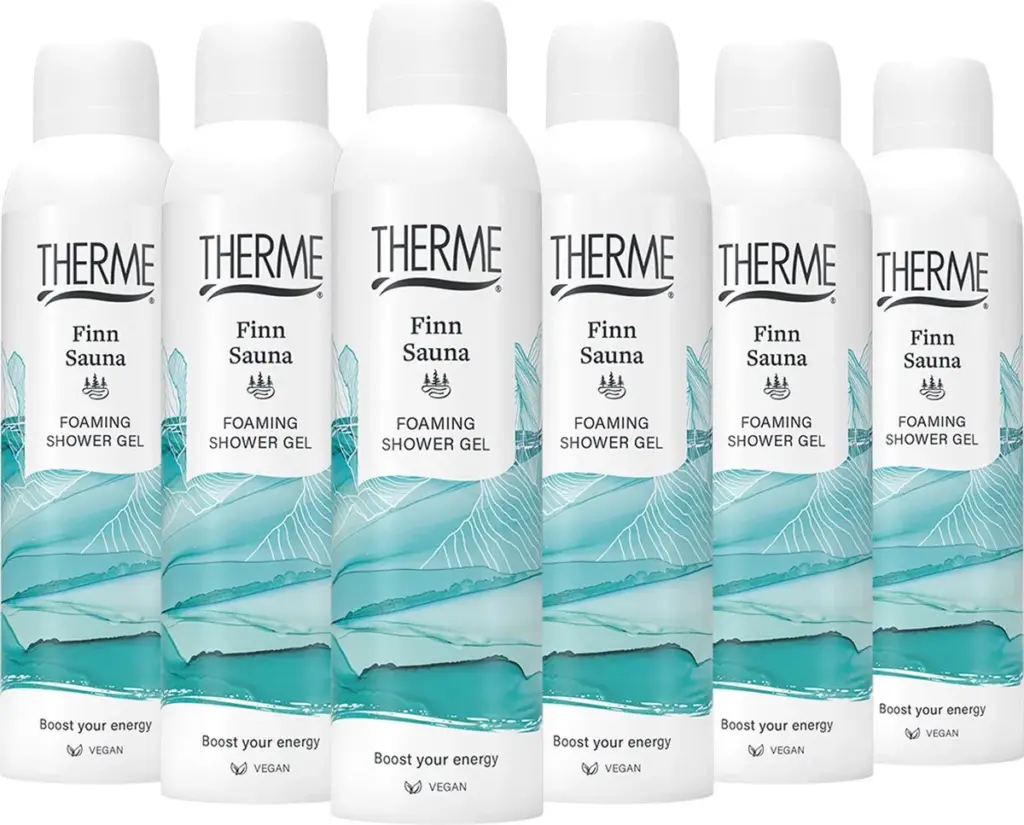 6x Therme Finn sauna foam showergel (200 ml)