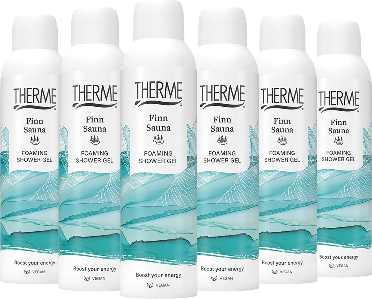 6x Therme Finn sauna foam showergel (200 ml)