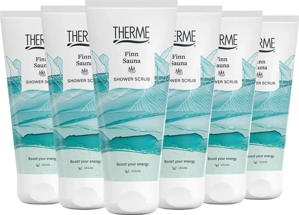 6x Therme Finn sauna shower scrub (200 ml)