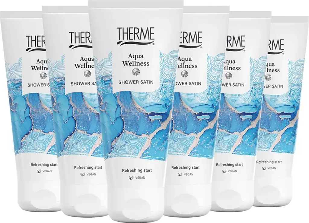 6x Therme Aqua wellness shower satin (200 ml)