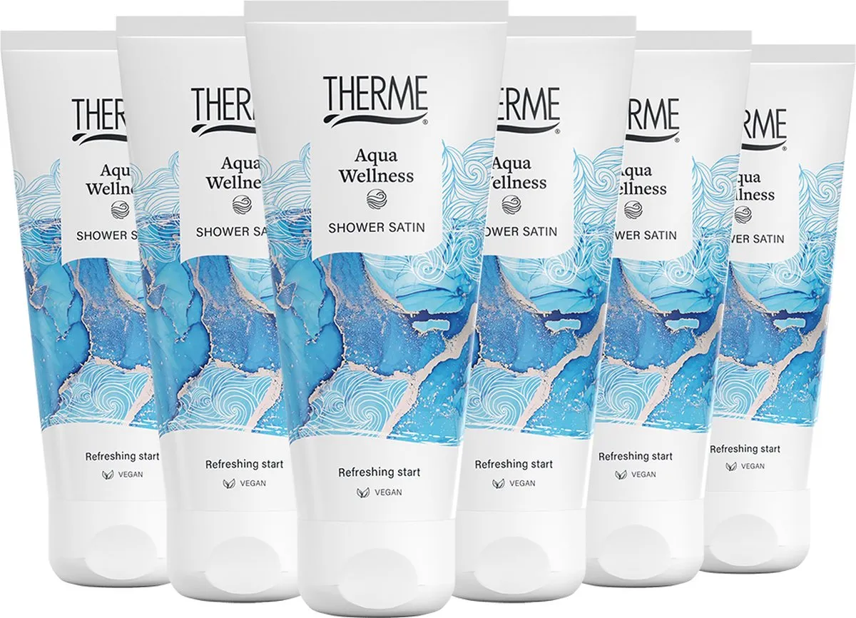 6x Therme Aqua wellness shower satin (200 ml)