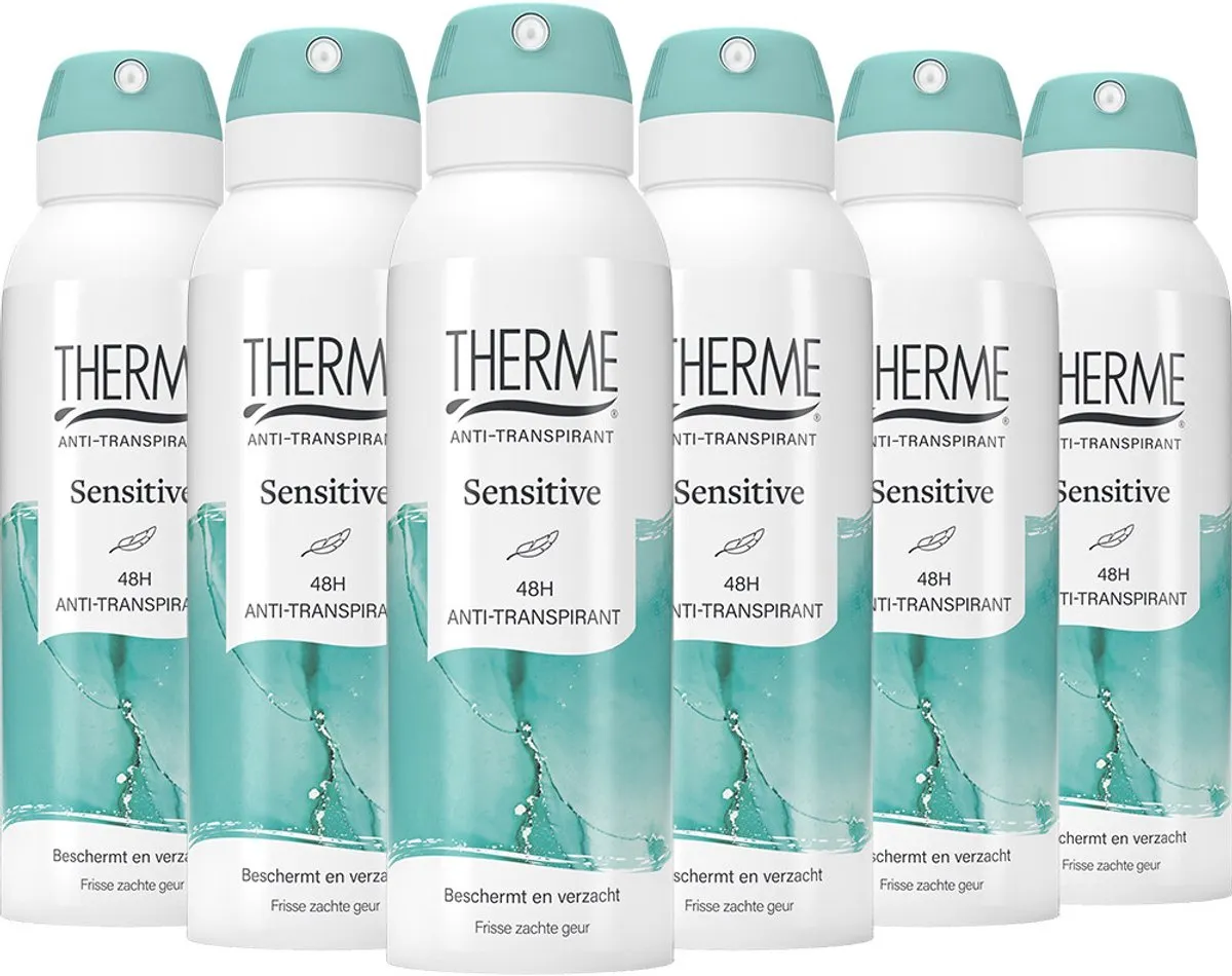 6x Therme Deospray Anti-transpirant Sensitive (125 ml)
