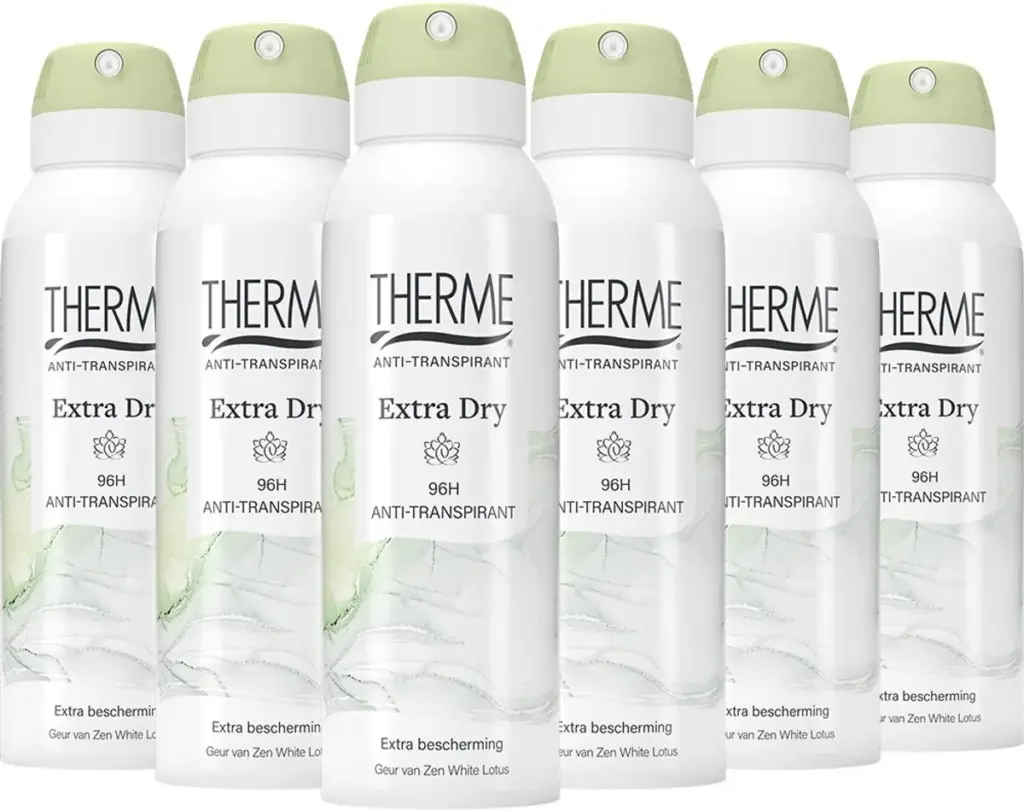 6x Therme Deospray Anti-transpirant Extra Dry (125 ml)