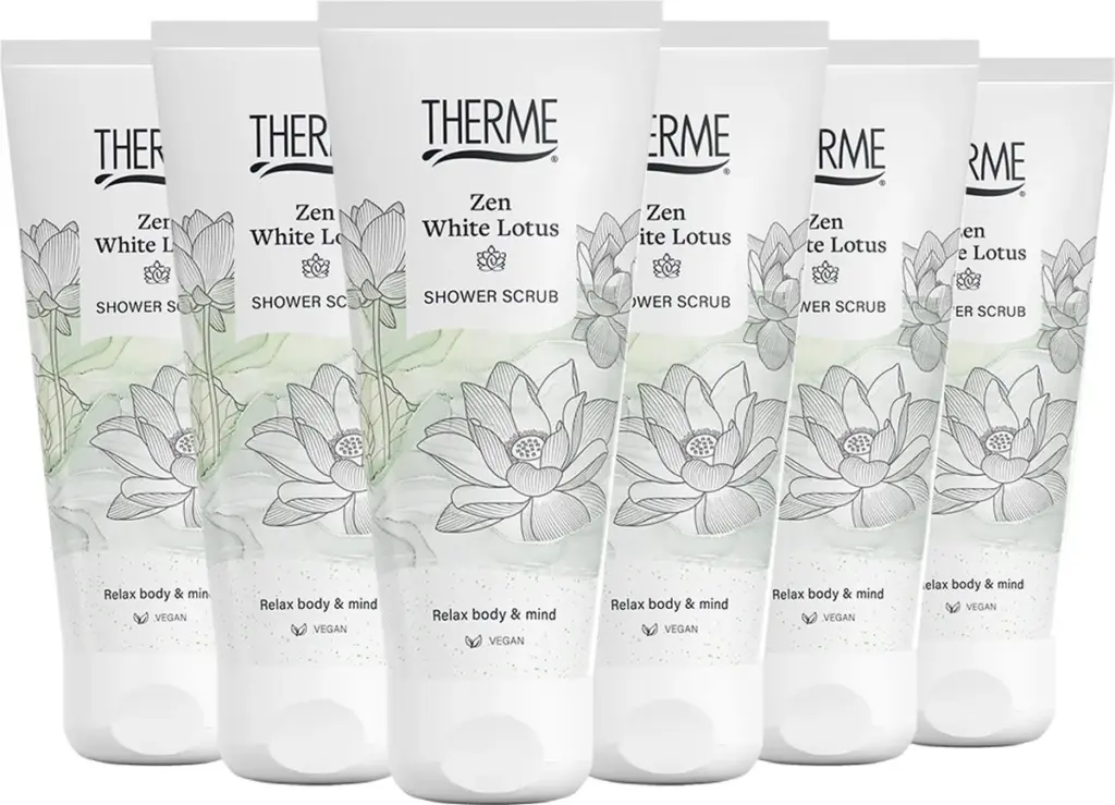 6x Therme Zen White lotus shower scrub (200 ml)