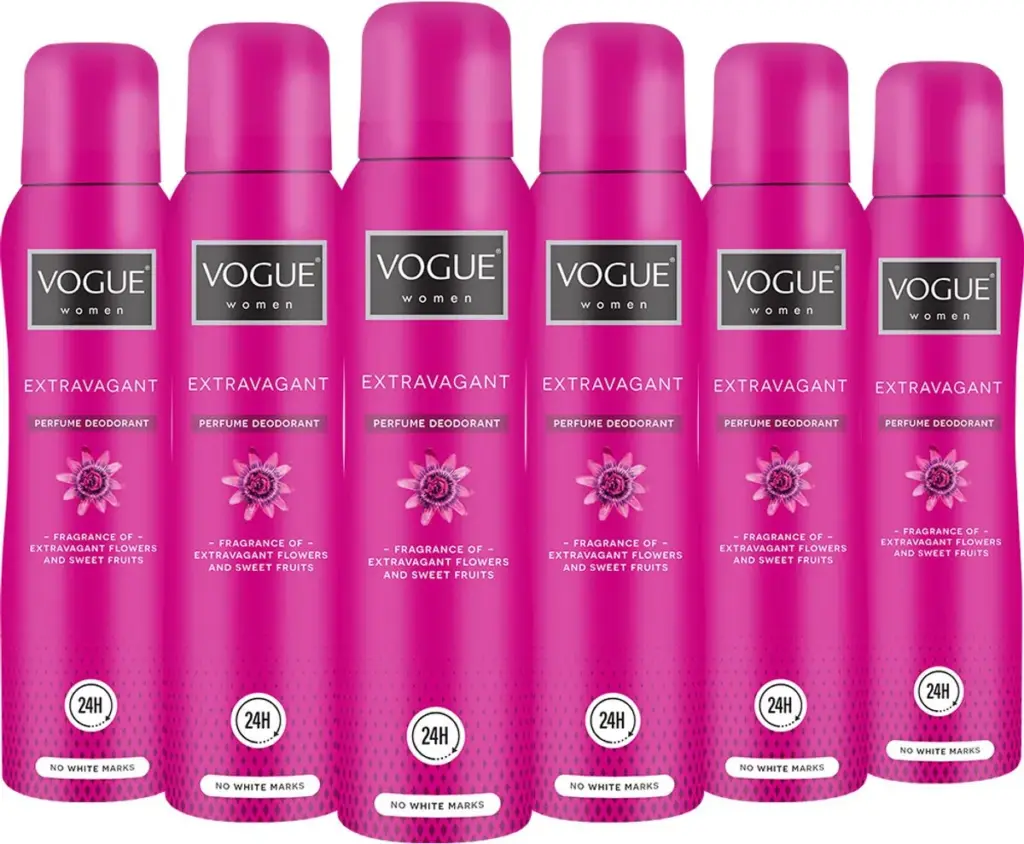 6x Vogue Women Parfum deodorant extravagant (150 ml)