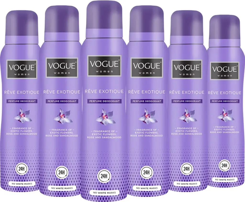 6x Vogue Women Parfum deodorant reve exolique (150 ml)