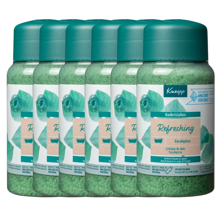 6x Kneipp Badkristal refreshing (600 gr)