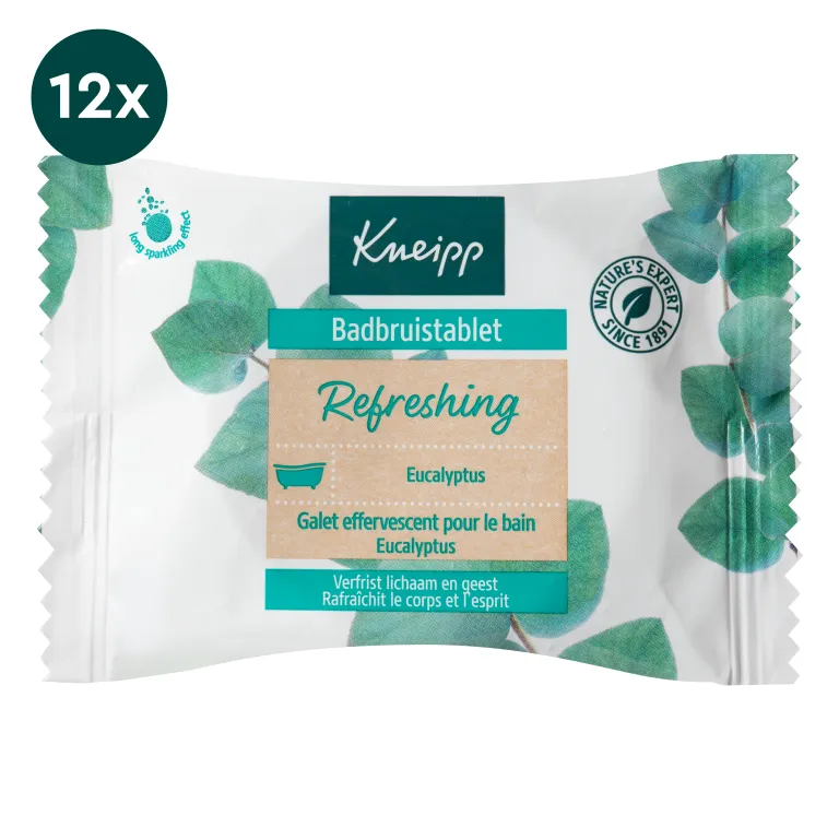 12x Kneipp Badbruistablet eucalyptus (80 gr)