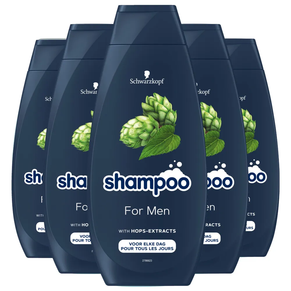 5x Schwarzkopf Shampoo for men (400 ml)