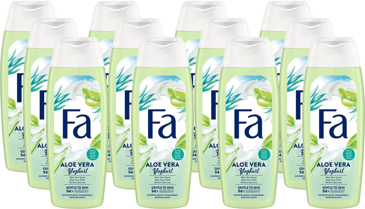 12x Fa Douchegel yoghurt of care aloe vera (250 ml)