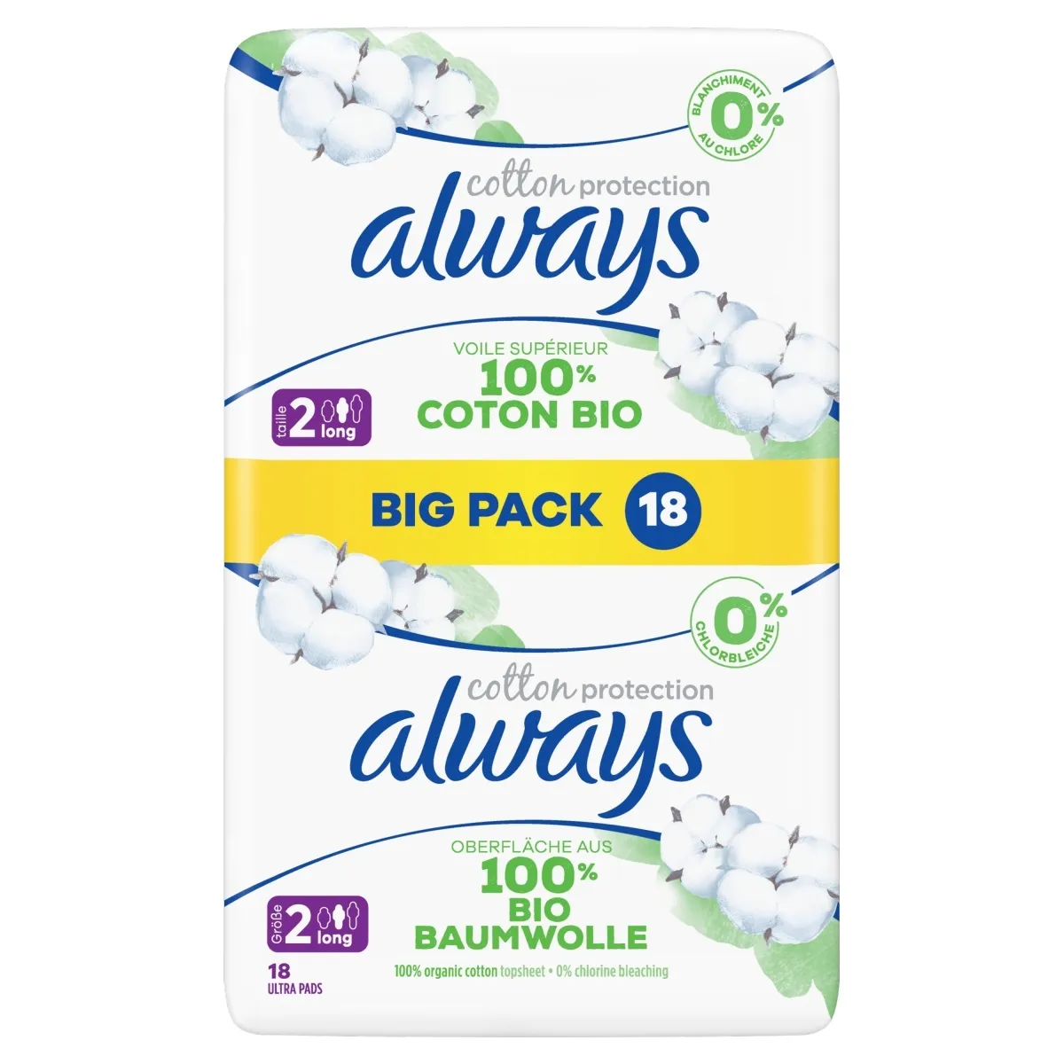 Always Cotton Protection Long0 (18 stuks)
