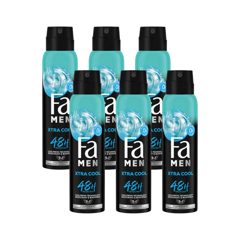 6x Fa Men Deodorant Spray Extra Cool (150 ml)