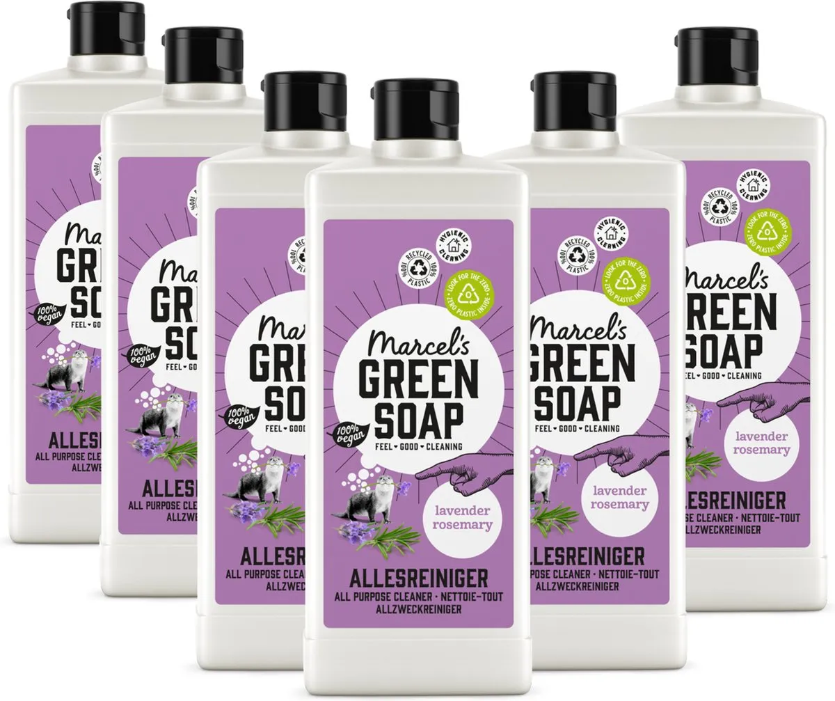 6x Marcel's Green Soap Allesreiniger lavendel & rozemarijn (750 ml)