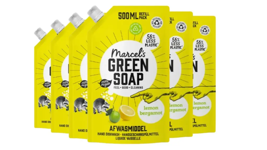 6x Marcel's Green Soap Afwasmiddel Lemon & Bergamot Navulling (500 ml)