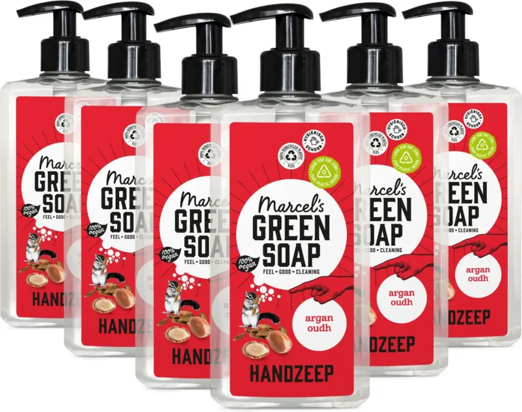 6x Marcel's Green Soap Handzeep argan & oudh (500 ml)