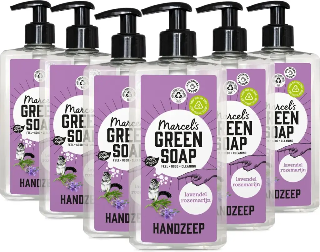 6x Marcel's Green Soap Handzeep lavender & rosemary (500 ml)