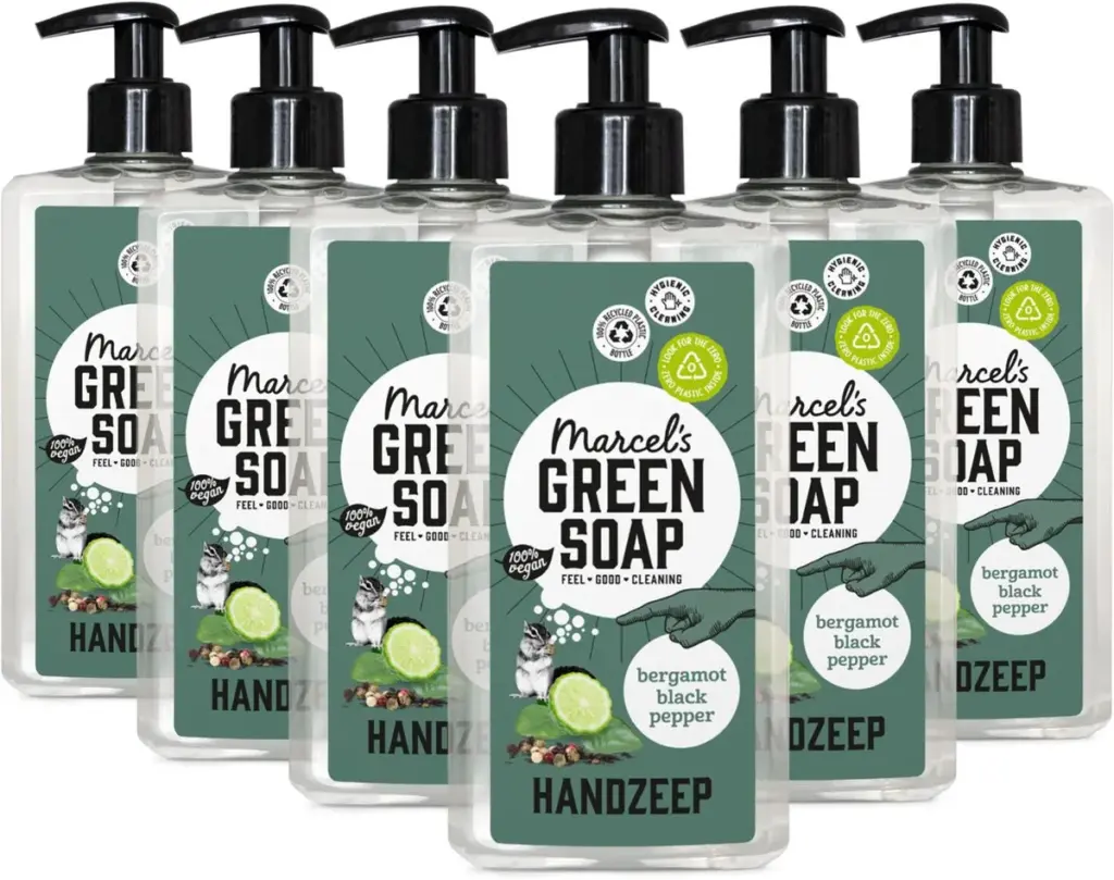 6x Marcel's Green Soap Handzeep Bergamot & Black Pepper (500 ml)