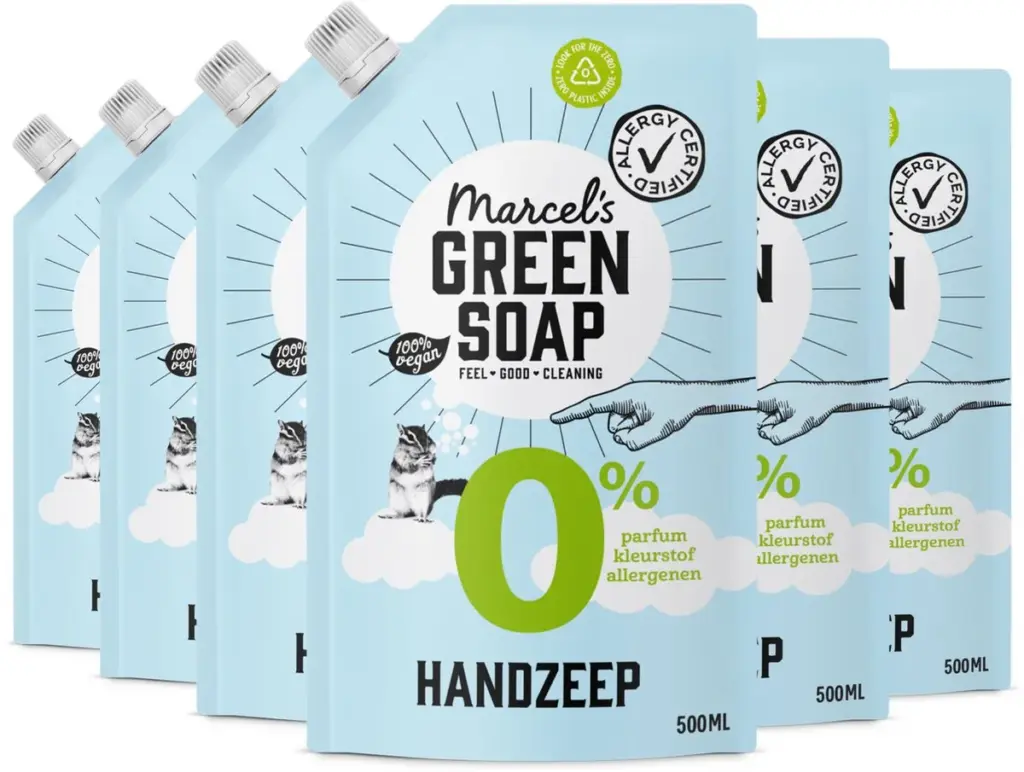 6x Marcel's Green Soap Handzeep 0% Navulling (500 ml)