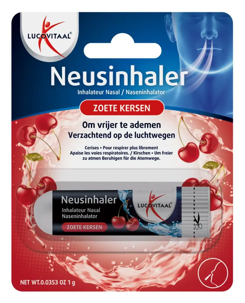 Lucovitaal Neusinhaler Vrijer Ademen Zoete Kersen (1 gr)