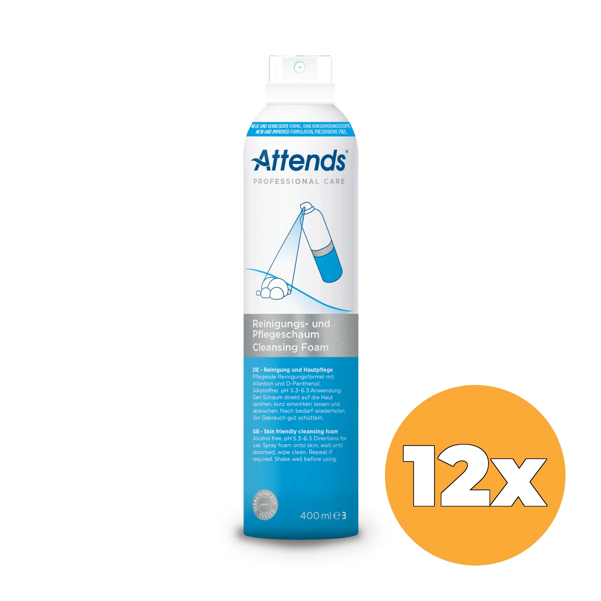 12x Attends Care Foam (400 ml)