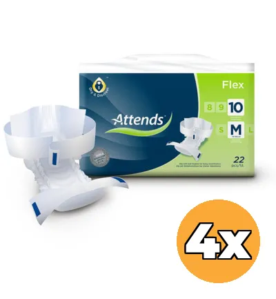 4x Attends Flex 10 Maat M 75-105 Cm (22 stuks)