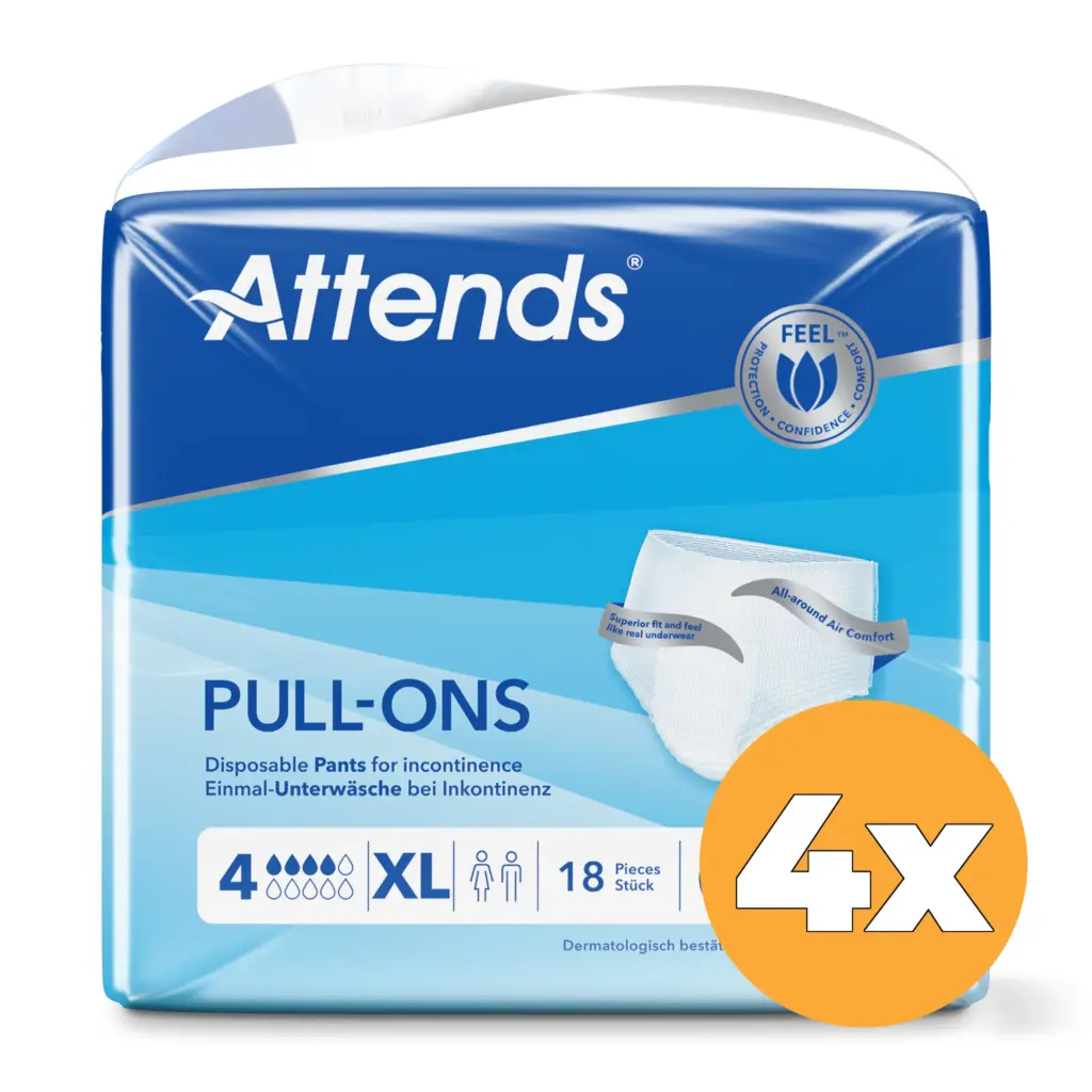 4x Attends Pull-Ons 4 Maat Xl (18 stuks)