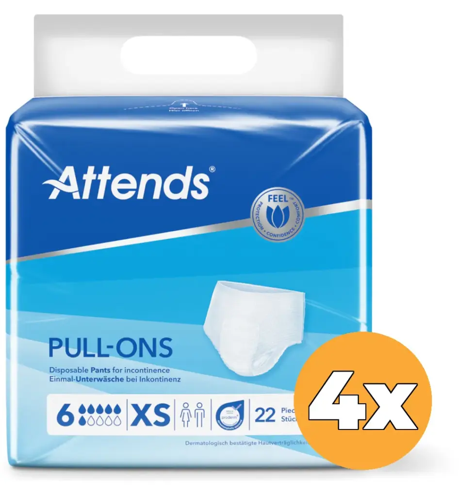 4x Attends Pull-Ons 6 Xs (22 stuks)