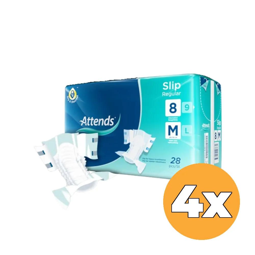 4x Attends Slip Regular 8 M (28 stuks)