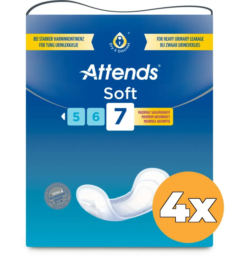 4x Attends Inlegger Soft 7 (34 stuks)