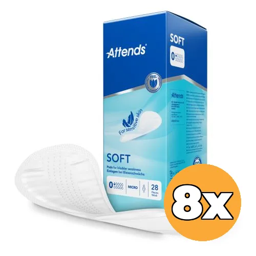 8x Attends Inlegger Soft Micro 0 (28 stuks)