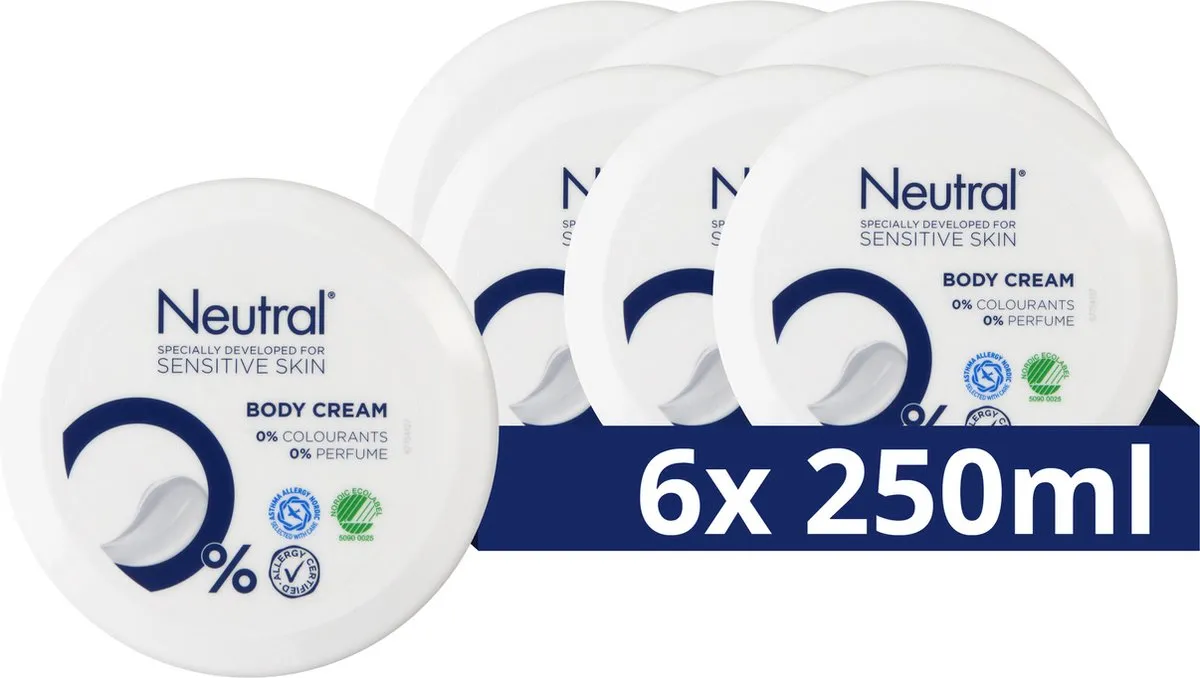 6x Neutral Body cream (250 ml)