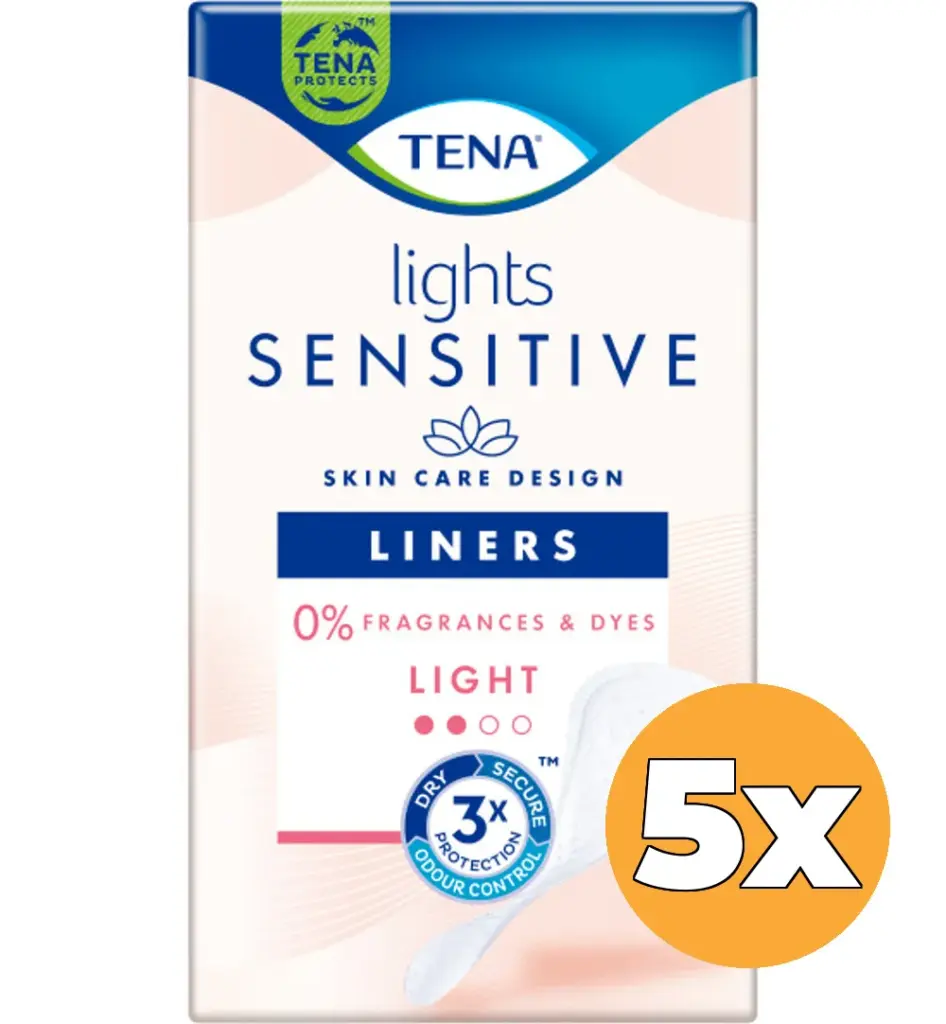 5x Tena Lights Sensitive liner (28 stuks)
