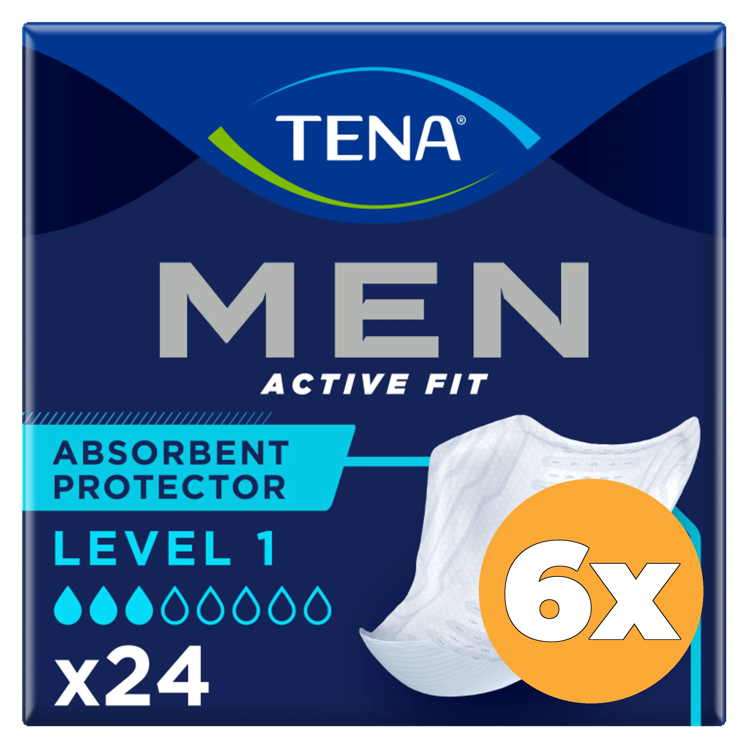 6x Tena Men Active Fit Level 1 (24 stuks)