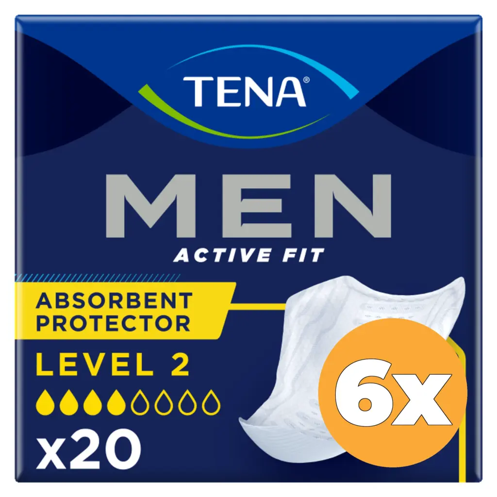 6x Tena Men Active Fit Level 3 (16 stuks)
