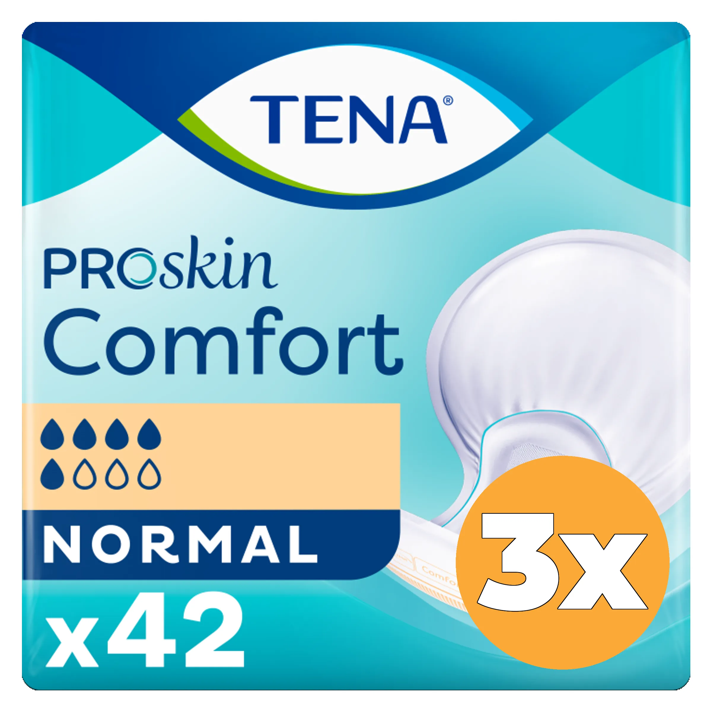 3x Tena Comfort breathable normal (42 stuks)