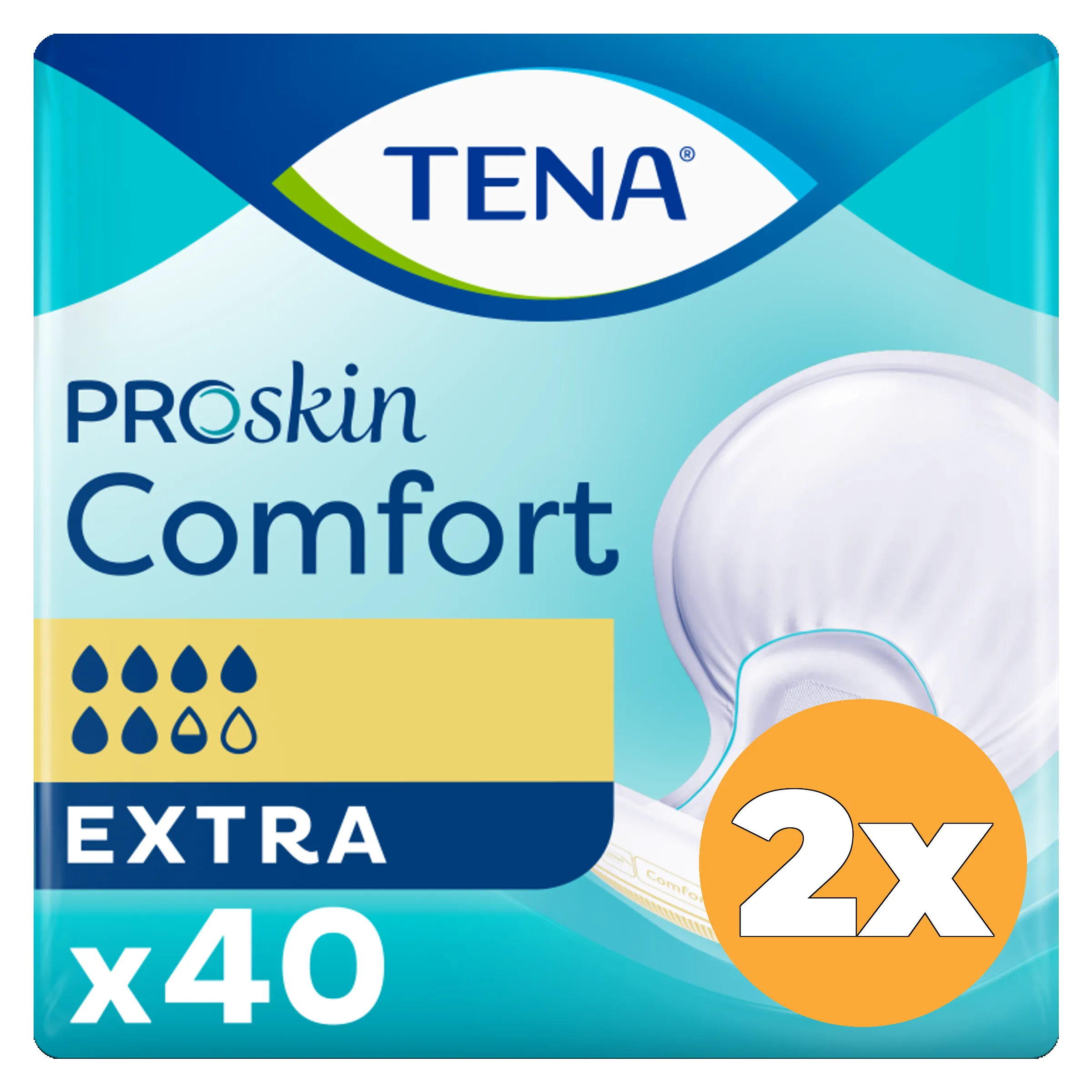 2x Tena Comfort ProSkin Extra (40 stuks)