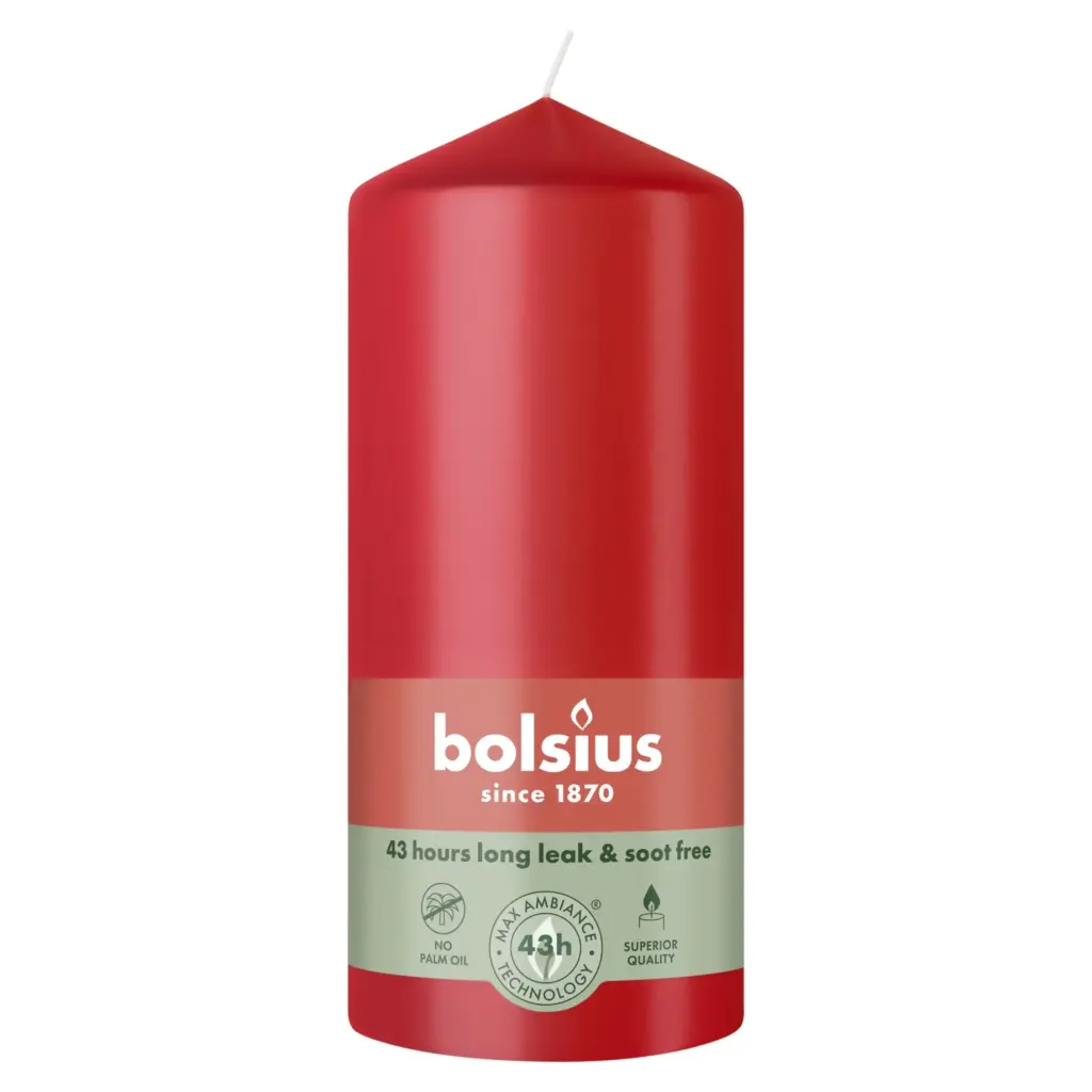 Bolsius Stompkaars 130/68 Delicate Red (1 stuk)