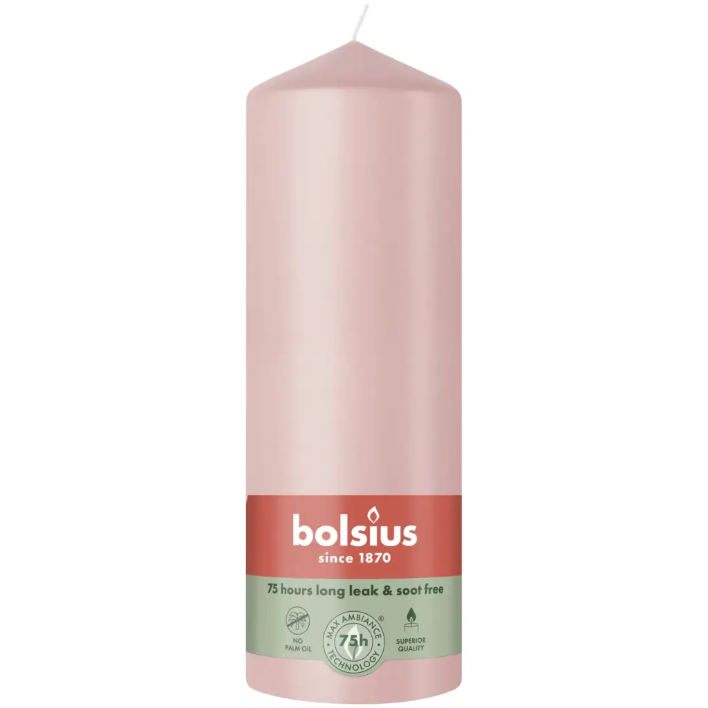 Bolsius Stompkaars 200/68 Misty Pink (1 stuk)