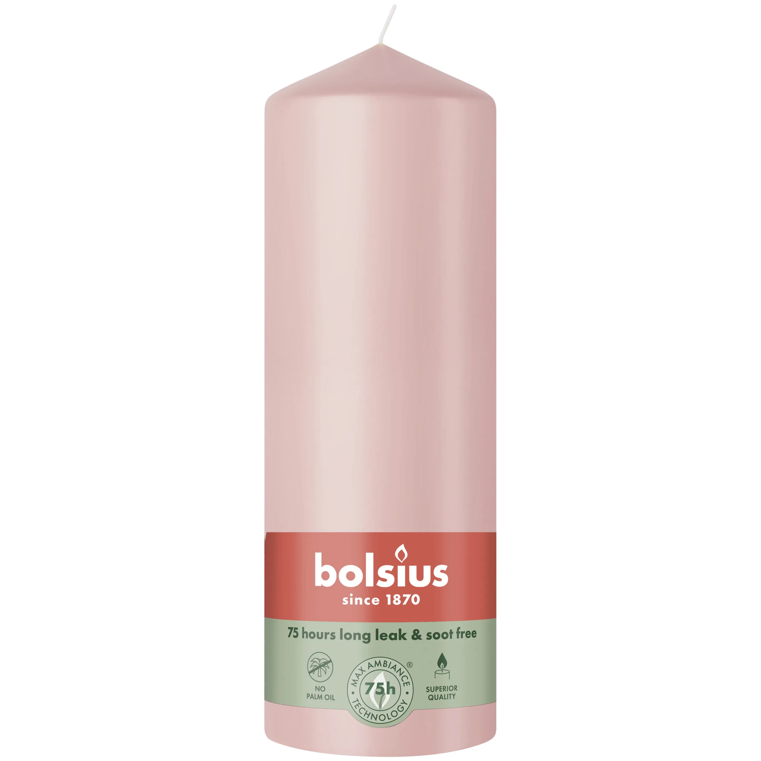 Bolsius Stompkaars 200/68 Misty Pink (1 stuk)
