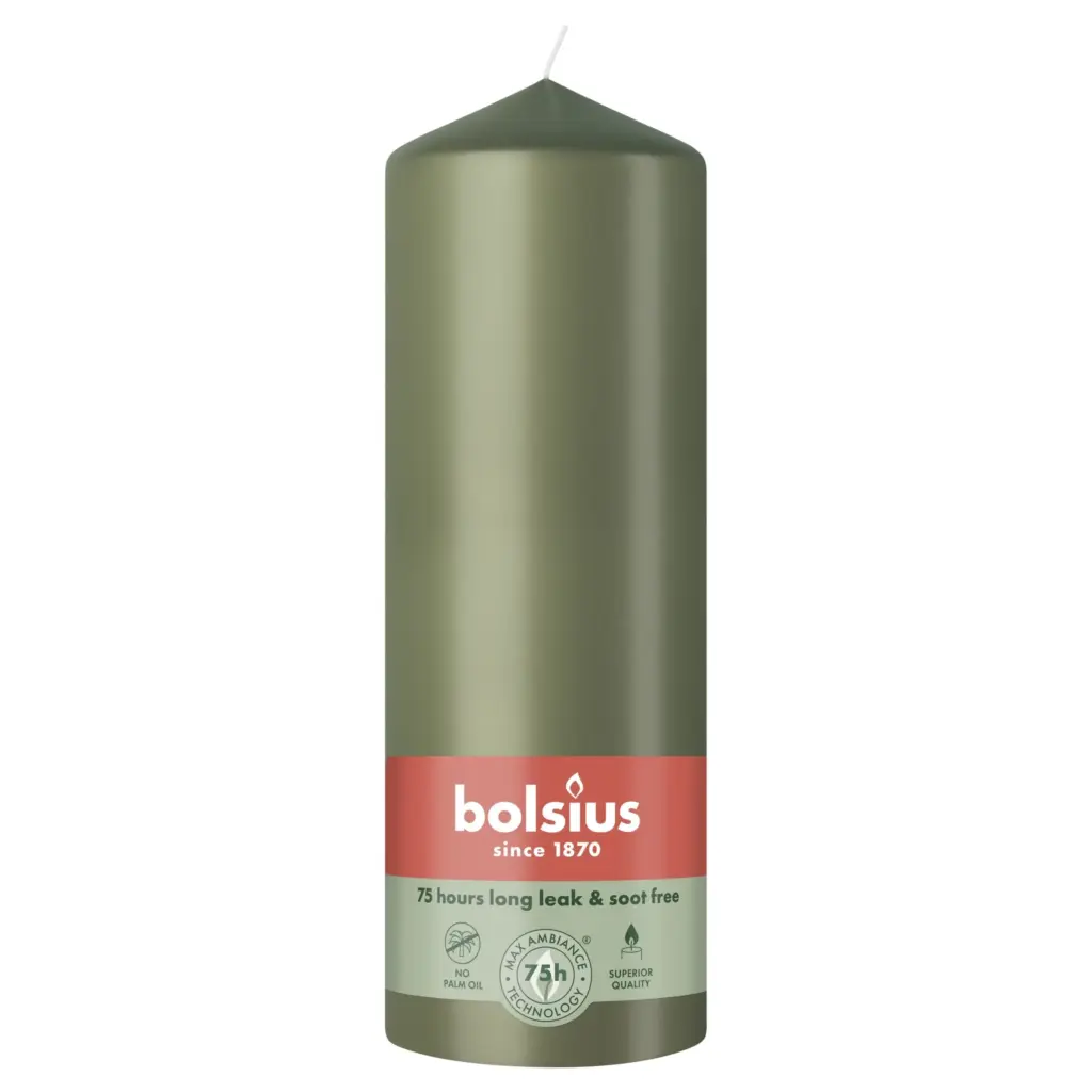 Bolsius Stompkaars 200/68 Fresh Olive (1 stuk)