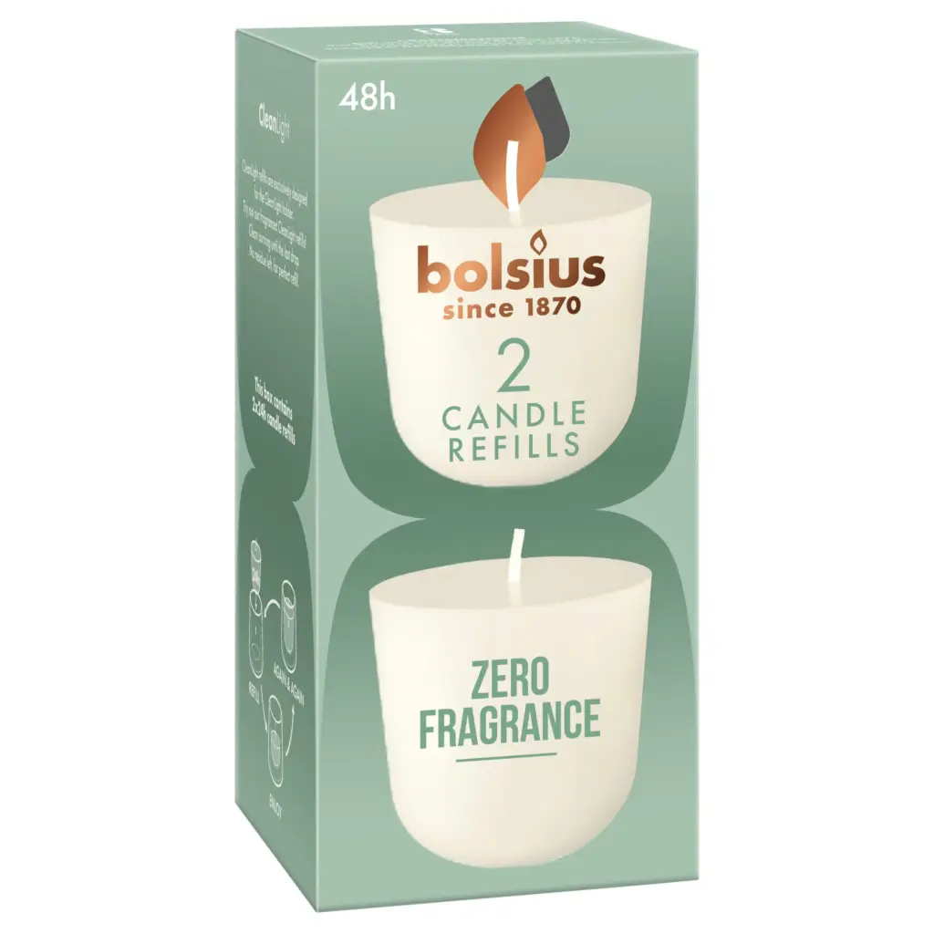 Bolsius Navulling Clean Light pack 2 Zero (2 stuks)
