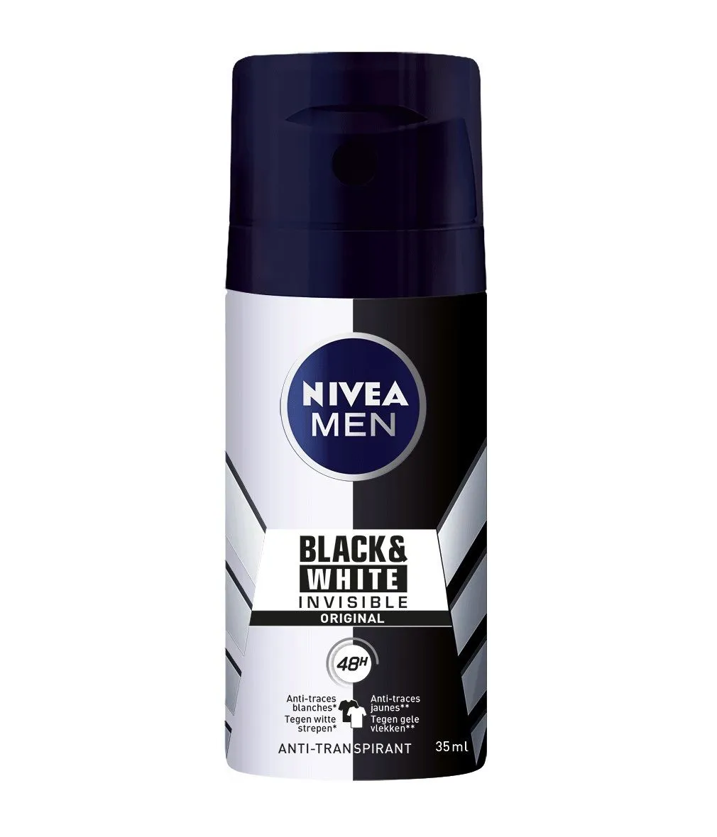 Nivea Men Black & White Invisible Deodorant Spray Mini (35 ml)